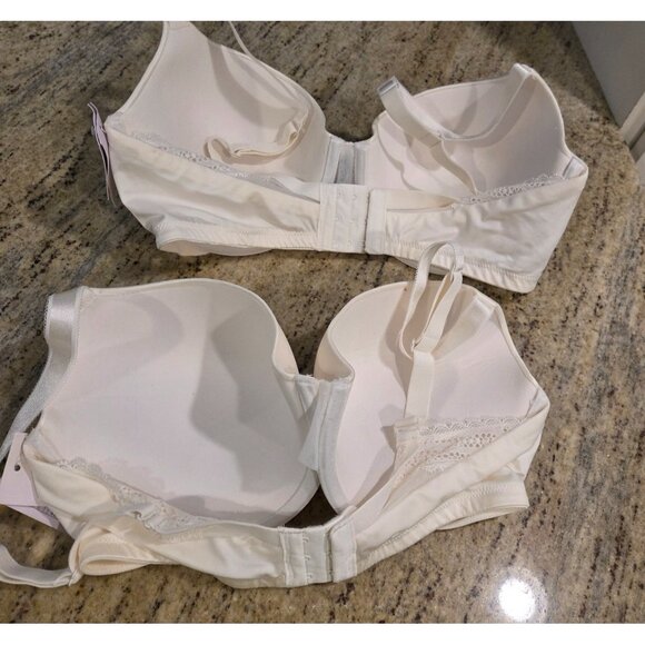 Lot of 2 New! Auden "The Daydream" Gesso White Underwire Bra. Size: 36DDD - Picture 6 of 11